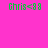 Green pixelated text "Ghris<88" on bright pink background with two white circular glows appearing in different positions across frames.