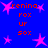 Blue background with pink star shapes and red text reading 'renina rox ur sox' repeated in a pattern