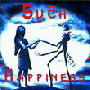 Animated sequence showing characters from The Nightmare Before Christmas with red text reading 'Such Happiness Can Be Lost... So Fast...' against a moonlit backdrop.