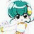 A 48x48 pixel buddy icon featuring a cartoon character with teal hair and yellow accents on the left, next to black background text reading "Anime IM" and "COM" on the right.