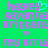 Pixelated text on green background with purple letters and one cyan heart symbol, showing two states of the same icon.