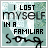 identical pixelated icons showing text "I LOST MYSELF IN A FAMILIAR Song" over a blurred greenish background with subtle texture