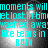 Cyan text on dark background reads 'moments will get lost in time washed away like tears in rain' with pixelated light effects.
