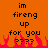 Pixelated orange background with black text reading "im firing up for you ???" and red pixel flames at the bottom, displayed in two identical side-by-side