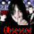 Animated contact sheet showing two frames of a pixelated character with red shorts and white top, each frame displaying the word "Obsessed" in different colors below.