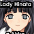 Pixelated anime-style icon of a character with dark hair and blue eyes, labeled 'Lady Hinata' above the head.