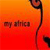 A static image with a gradient background transitioning from orange at the top to red at the bottom, featuring a stylized dark curved shape on the right and pixelated text on the left.