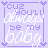 Pixelated purple frame with heart corners contains text 'CUZ YOU'LL ALWAYS BE MY BOY' in white and purple lettering, showing two animation states of the same design.