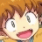 A 48x48 pixel buddy icon featuring a split composition with an anime character on the left and text elements on the right, displayed as part of a contact sheet.