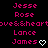 Pixelated text and heart symbols in pink and white on black background, with two identical side-by-side layouts showing name pairs and heart icons.