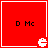 Red square icon with black text "D Mc" and white pixelated character in bottom-right corner, animated between frames.