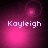 Four display the name 'Kayleigh' in white pixelated text over a pink and purple gradient background with shifting light effects