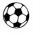 Black-and-white soccer ball icon with text 'GOTTA LOVE SOCCER!' arranged around it on a split background.