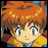 A pixelated anime-style character with orange hair and green eyes in a yellow jacket on the left, next to stylized text reading "Anime IM" above "com" on a black background.