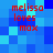 Blue pixelated background with red text reading 'melissa loves max' in four identical quadrants.