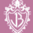 A contact sheet of five 48x48 pixel animated frames showing a stylized monogram logo with the letter 'B' inside an ornate shield-like crest, each frame in different color variations and styles.
