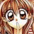 A pixelated anime-style character with large brown eyes and light brown hair on the left, next to a black background with white text reading "Anime IM" above smaller cursive text "cOm" on the right.