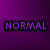 Purple background with pixelated text 'NORMAL' and 'NORM' in various cropped and partial states across four quadrants.