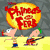 Animated sequence showing Phineas and Ferb characters in various scenes including a fiery explosion, group formation, and a parade float.