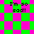 Pixelated green and pink checkered background with four identical text blocks reading 'I'm so sad!!' in black pixel font.