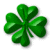Green four-leaf clover icon on white background with green text 'Original Icons .com' on dark green
