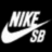 Static grayscale icon featuring the Nike logo with the word 'NIKE' above a swoosh symbol and '89' below it on a black background.