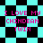 Pixelated cyan and black checkered background with repeated pink text "I LOVE MY CHINEAN TWIN" in four quadrants.