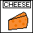 Pixelated orange cheese wedge with four holes under 'CHEESE' text in black block letters, next to 'EliteAIM [dot] COM ---By--- SMURF' text on white background.