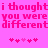 Pixelated pink text on bright pink background with two of five pink hearts each, showing slight animation in heart positions