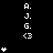 Static pixel art displays repeated text and heart symbols on a black background with gray corner element.