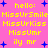 Pixelated text and blue stars on a pink background, with repeated phrases in yellow. The image shows no motion or animation changes.