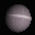 A 5x5 contact sheet of animated frames showing a gray sphere with horizontal white stripe rotating against black background, displaying subtle surface variations and motion blur across sampled frames.