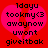 Red background with pink heart shape containing pixelated text reading 'Idayu tookmy<3 awaynow uwont giveitbak' in black font.