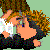 Pixelated cartoon couple in embrace with text 'I'd do ANYTHING To be with YOU' on mint background.