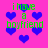 Pixelated green text reads 'i have a boyfriend' over a bright pink background with scattered blue hearts, some of which shift position across frames.