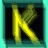Animated contact sheet of a yellow letter K icon with varying motion blur and transparency effects across 8 frames arranged in a 3x3 grid.