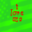 Red pixelated text 'i love us 9' on a green striped background with four identical copies arranged in a