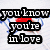 A static image with text overlays on a lined paper background featuring repeated blue 'I love you' patterns and red heart lollipops.