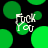 Green circular shapes on black background with white text reading "Fuck You" in pixelated font.
