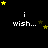 Black background with white text 'i wish...' and yellow/gold stars in various positions