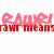 Pixelated green dinosaur with blue text overlays and a pink heart, alongside yellow text on a brown background.