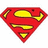 A static image divided into four quadrants with a Superman logo in the top-left, yellow text on blue backgrounds in the other three quadrants.