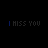 Animated sequence of blue pixelated text and symbols on black background, with 'I MISS YOU' repeated across frames.