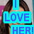 A pixelated image of a woman with long brown hair, showing two states: one with blue text overlay and one without.