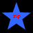 Four blue stars with red text "zip" on a black background, arranged in two of two