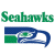 A static contact sheet showing two side-by-side frames of a pixelated Seattle Seahawks logo and