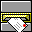 Pixelated icon shows a white document with gray lines and red cross, framed by yellow-and-black border on gray background.