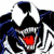 Pixelated character with black and white striped face, red mouth, blue accents on clothing, against green background with 'OriginalIcons.com' text.