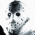 Pixelated grayscale image of a stylized character face with large eyes and raised hand, likely from a horror movie franchise, displayed as a static buddy icon.