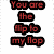 Pixelated text and character art arranged in a with red, green, and black text on white and gray backgrounds